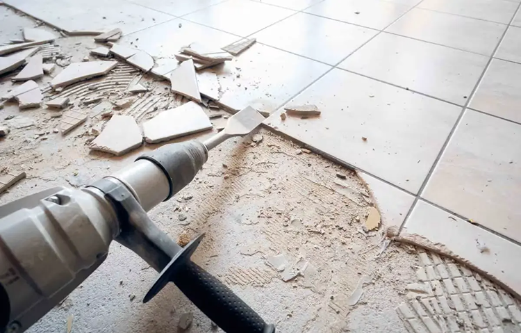 Home bathroom tile removal service in Sundre, Alberta