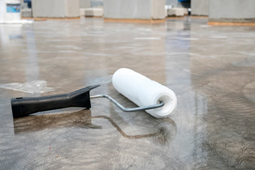 Epoxy floor coating for garages and basements for protection and durability